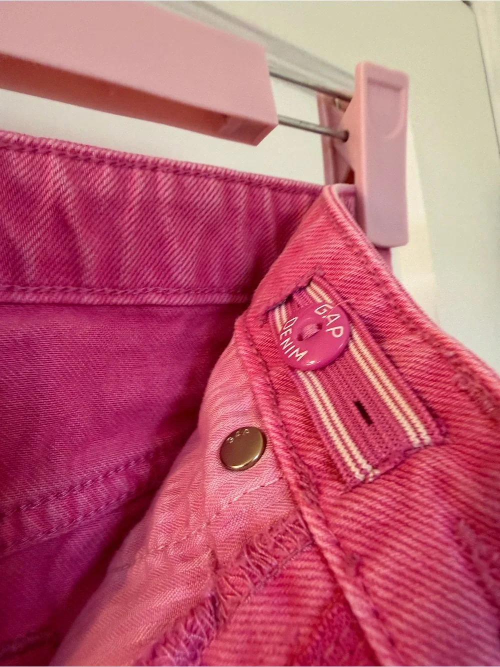 Gap girls Barbie Pink Denim Mini Skirt